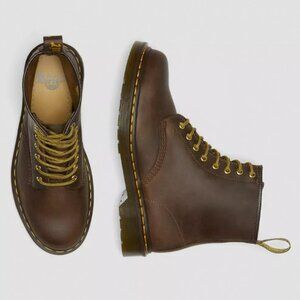 Leather Lace Up Boots in Brown